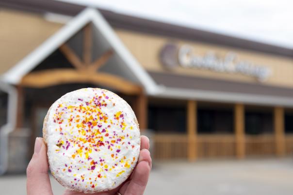 Iced Sugar Cookie with Sprinkles from Cookie Cottage