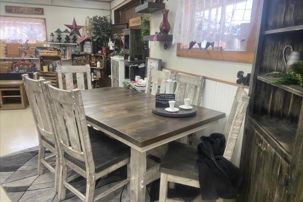 Dining Table and Chairs in the corner of Katie's Kountry Korner's store