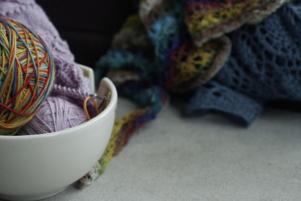 Colorful Knitting Yarn Stock Photo