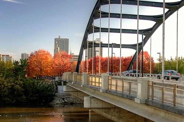 Martin Luther King Jr Bridge in Fall