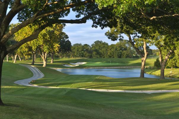 Overlooking the golf course at Colonial Country Club in Texas