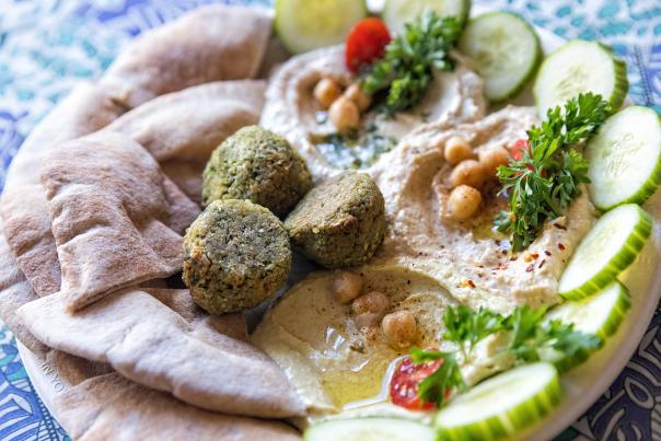 A plate of hummus from Hippie Chick