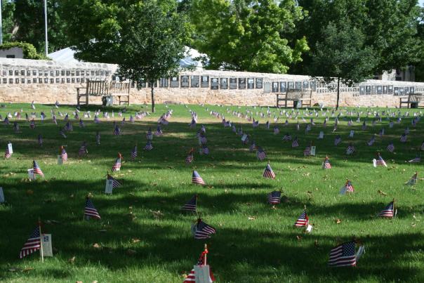 Memorial Day Flags at National Museum of the Pacific War