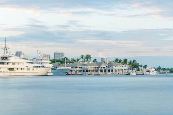 Yachts docked at 15th Street Fisheries