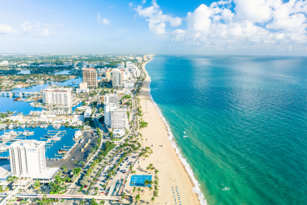 Aerial view of Fort Lauderdale Beach