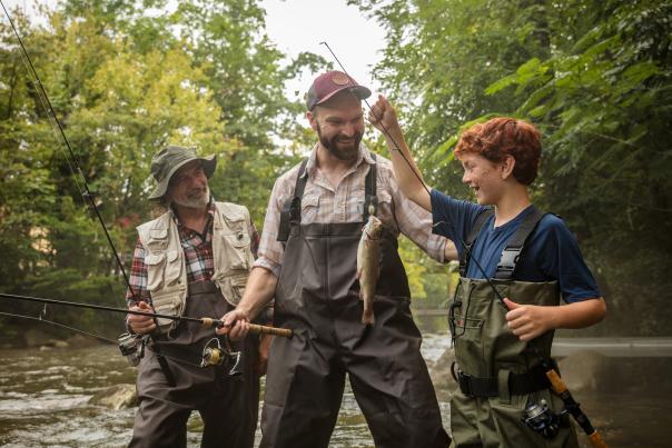 Fishing family