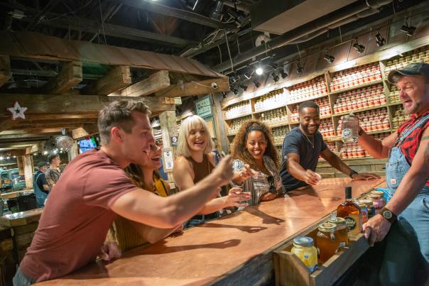 moonshine tasting at Ole Smoky
