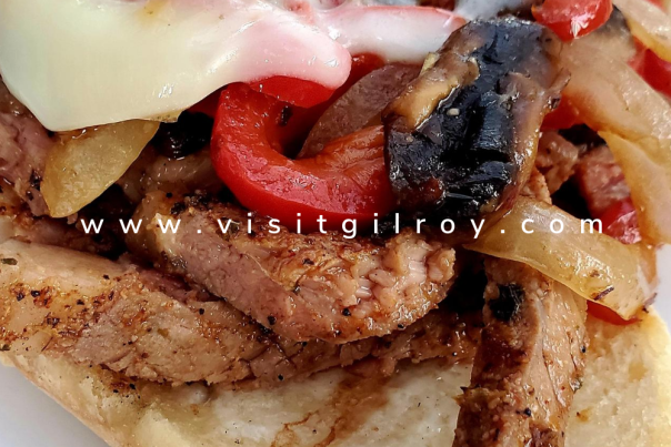 Garlic steak sandwich dinner recipe