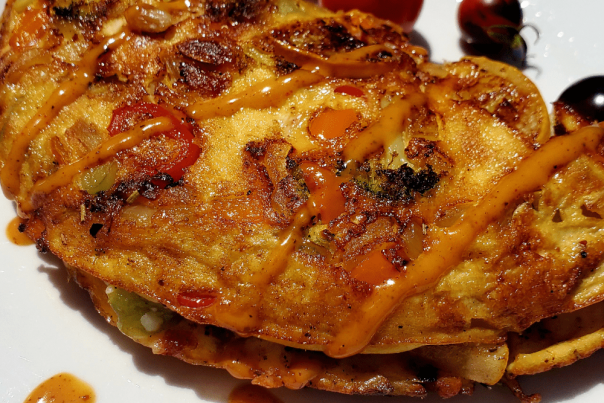 Garlic veggie omelet recipe