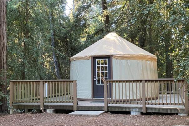 Mt. Madonna yurt close up