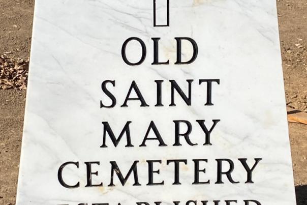 Old Saint Mary Cemetery marble monument