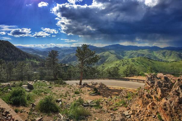 Buffalo Bill Museum Observation Deck on Lookout Mountain of the front range and Lariat Loop roadway
