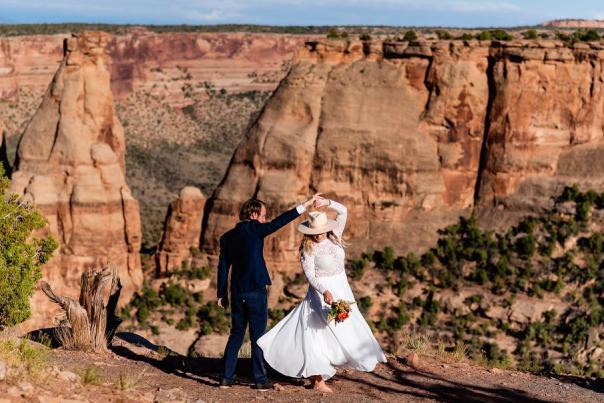 A Couple Dancing on top of Colorado National Monument