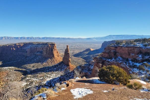 View of Independence Monument in the Winter