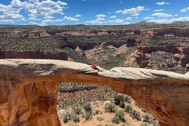 Picture of Person Sitting on Top of Rattlesnake Arches