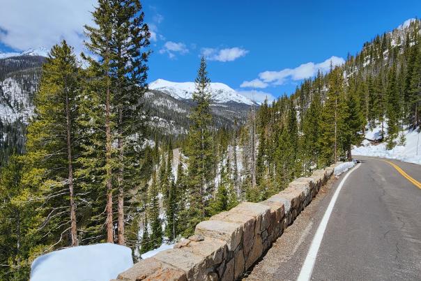 A spring view of Trail Ridge road