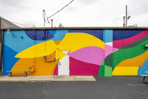 Mural in Creston for After Dark, 2020