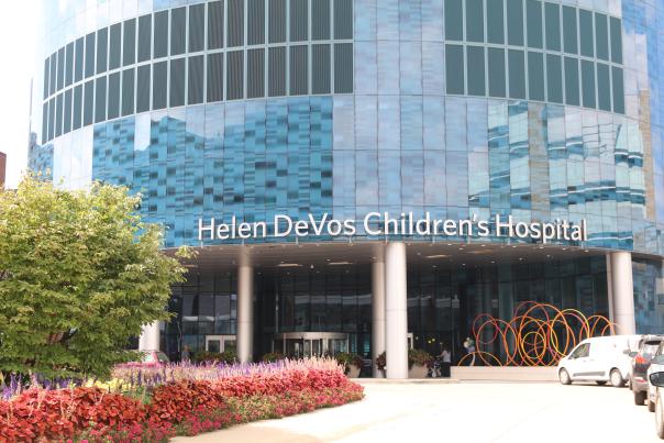 Helen DeVos Children's Hospital is a division of Spectrum Health and is located within the Medical Mile.