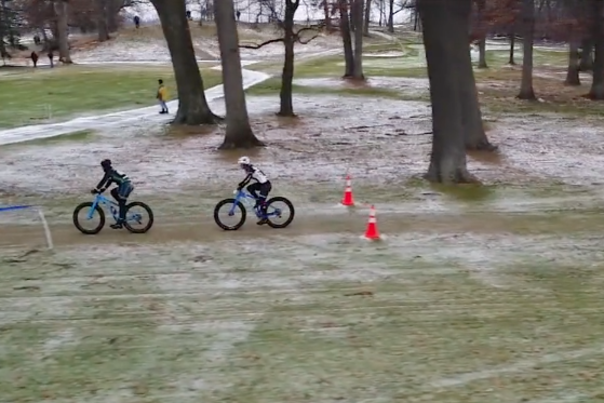 Fat biking at Indian Trails Golf Course