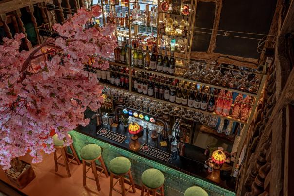 the bar at Turkuaz Social, Chichester