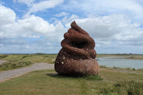 Periwinkle sculpture at RSPB Medmerry