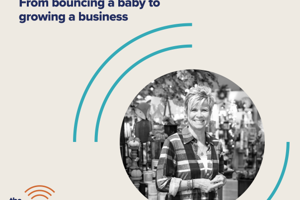 Greeley Business Beat Episode 12 Artwork with text reading: E.12 From bouncing a baby to growing a business with Suzanne Sereff