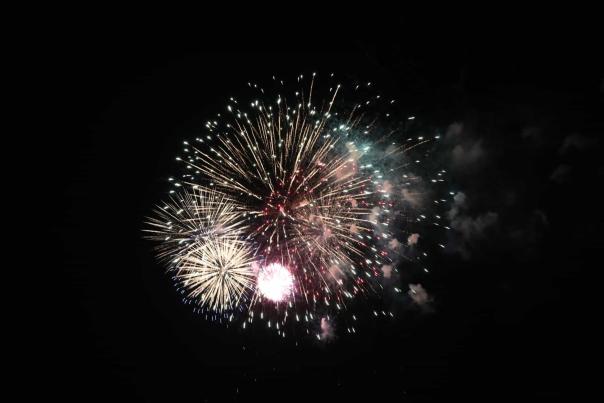 Fireworks during the Greeley Stampede