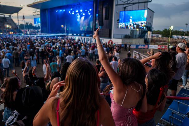 Crowd shot of a concert at the Greeley Stampede
