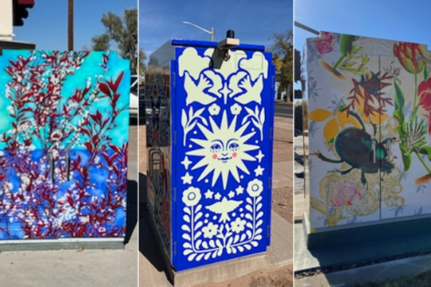 Five new traffic cabinets in Greeley, Colorado wrapped as new Public Art