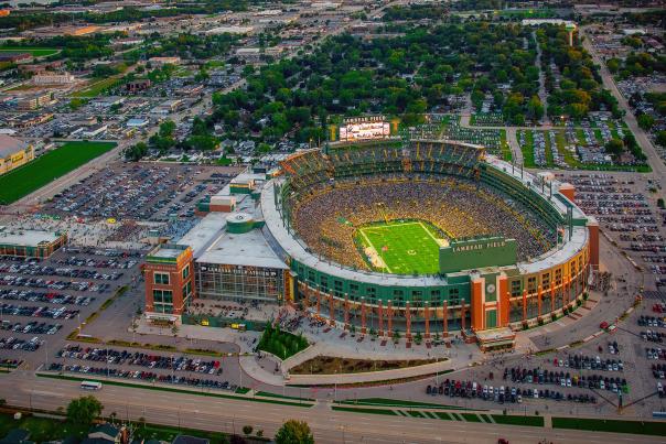 Lambeau field from above