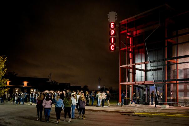 People entering Epic Events Center