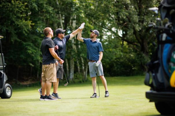 Golfers on the course