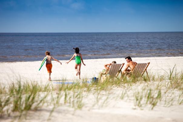 Coastal Mississippi white sand beach