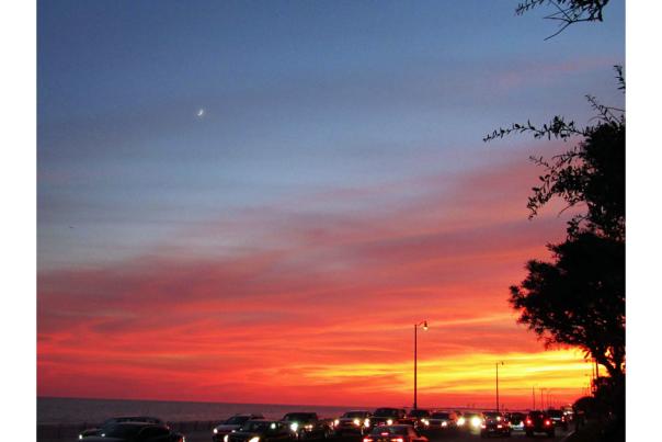 Sunset during Cruisin' the Coast overlooking the Mississippi Sound