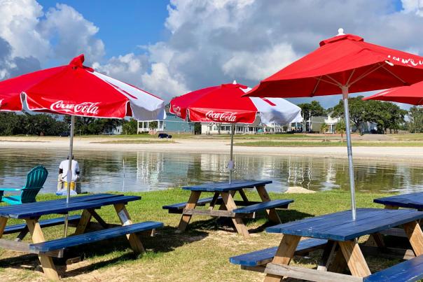 Things To Do in Coastal Mississippi Tables and Umbrellas