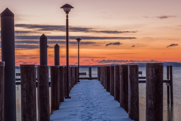 Snow Covered Pier