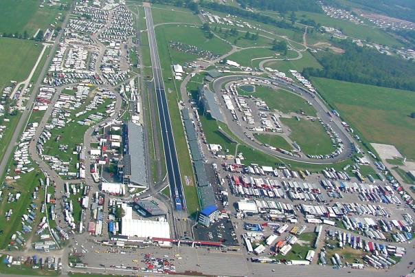 Bird's eye view of Lucas Oil Raceway