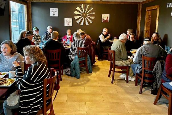 People eating at Clayton Grill & Cafe