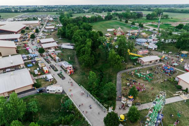 Aerial view of the Hendricks County 4-H Fair