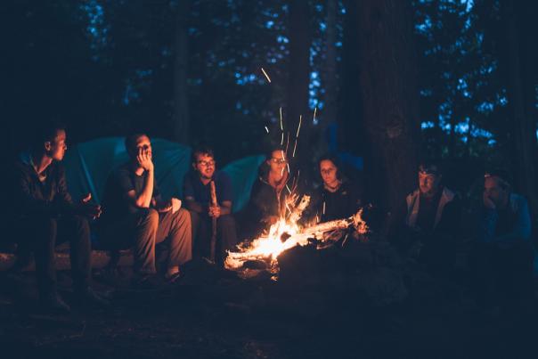 Campground bonfire
