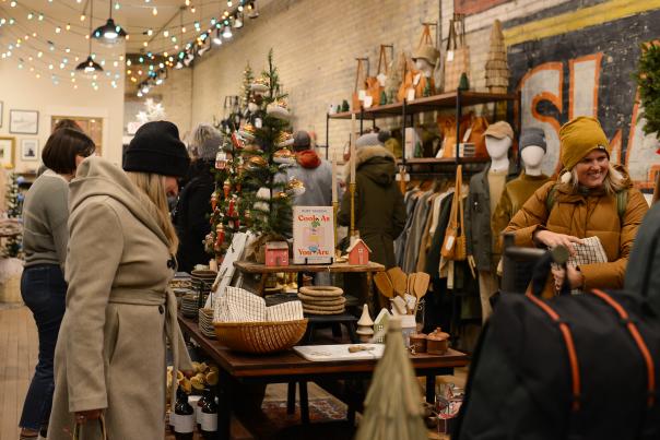 Winter holiday shopping
