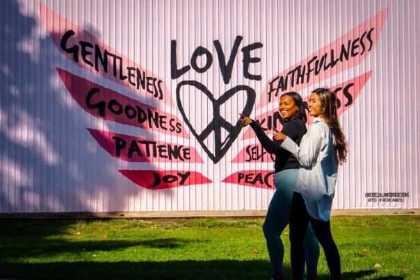 Heights Mercantile Love Mural
