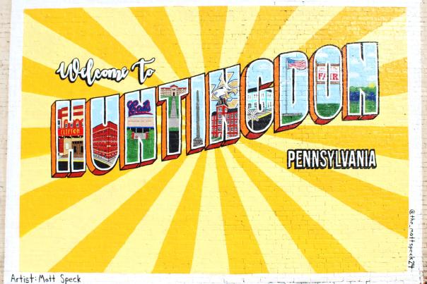 Huntingdon Mural by artist Matt Speck at Bryan Park