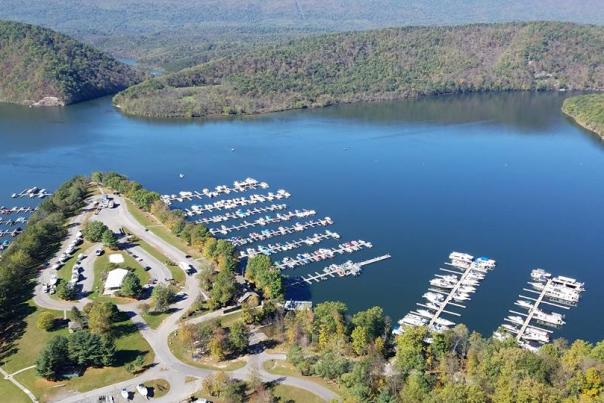 Lake Raystown Resort Marina Aerial