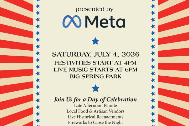 Poster desribing America 250 events that will occur on July 4, 2026 in Huntsville, Alabama