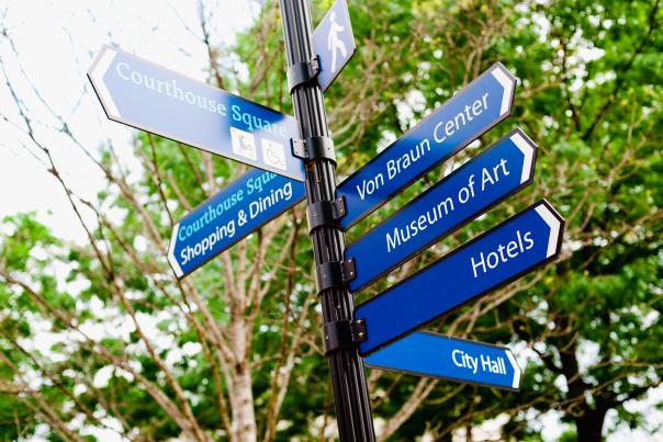 Huntsville wayfinding signs