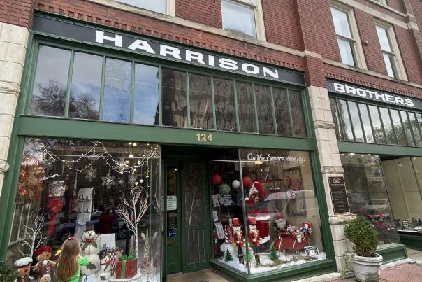 Harrison Brothers Christmas Decor window