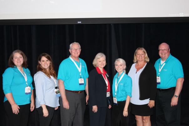 This is a photo of CVB, VBC, and U.S. Space & Rocket Center staff at TBEX 2016