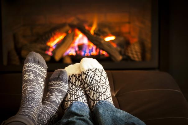 Socks and Fireplace