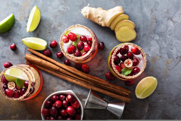 Holiday Cocktails Stock Photo